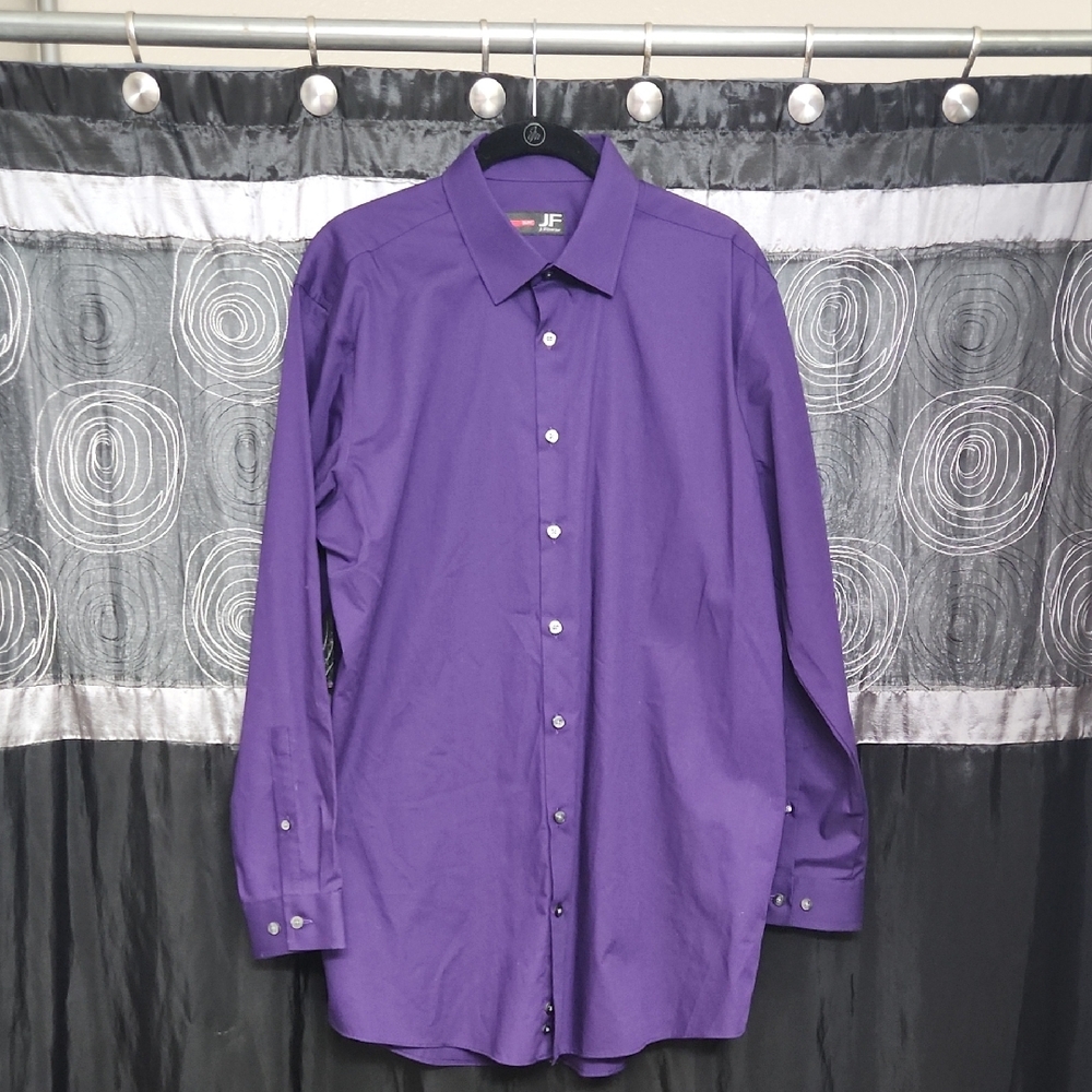 JF J.Ferrar Rich Purple Dress Shirt